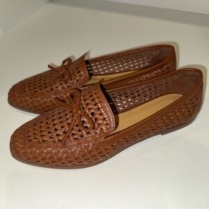 J. Crew Factory Brown Loafers with Bow